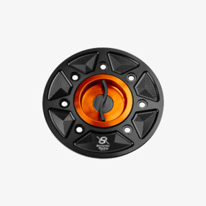 Aluminum tank cap for Kawasaki Ninja 400 - ZX-4R/RR 23> - ZX-6R 19-23 - ZX-10R 21> - Z650 - Z900 - ORANGE