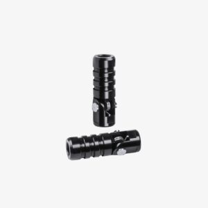 Aluminum pair of striped fold up front pegs