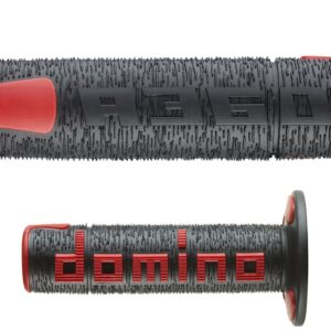 Manșoane OFF-ROAD negru/roșu A360 - Domino