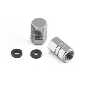 Capace de valvă din titan, hexagonale, pentru valve Schrader — set 2 buc — Pro-Bolt