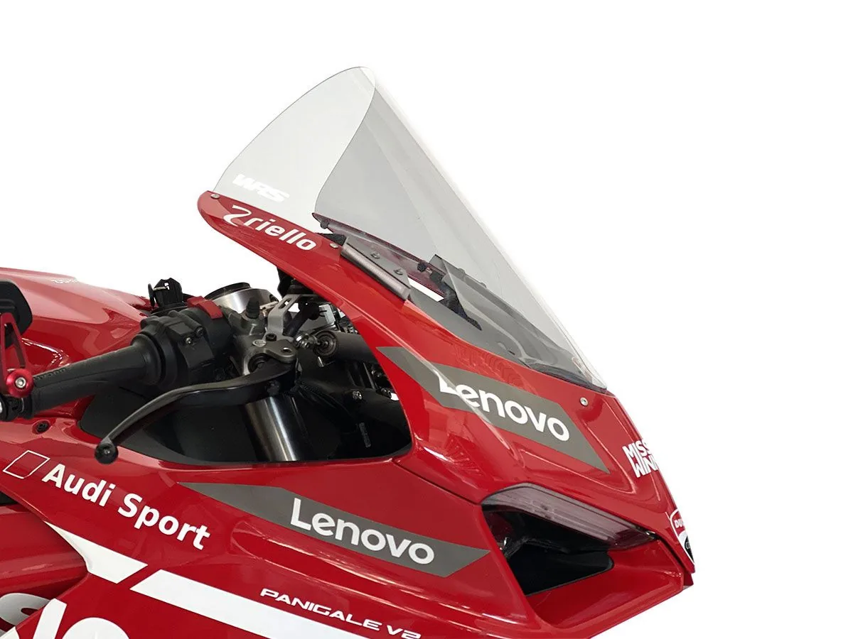 Parbriz Race High WRS transparent +45mm, Ducati Panigale V2 (2020-2024) / V4 (2018-2019)
